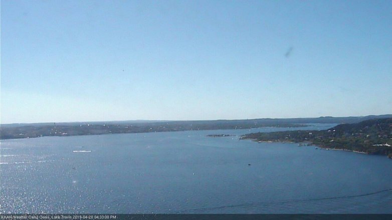 Lake Travis webcam, April 20, 2019 3:35 PM CT