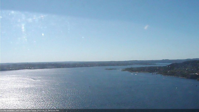 Lake Travis webcam, April 20, 2019 4:00 PM CT
