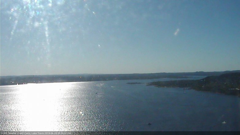 Lake Travis webcam, April 20, 2019 4:40 PM CT