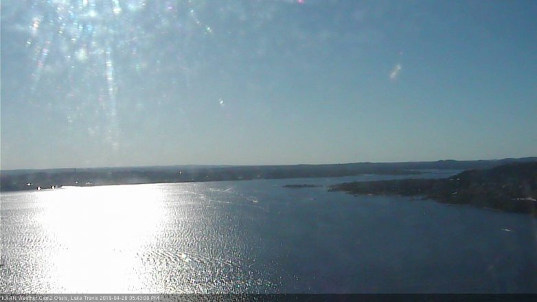 Lake Travis webcam, April 20, 2019 4:45 PM CT