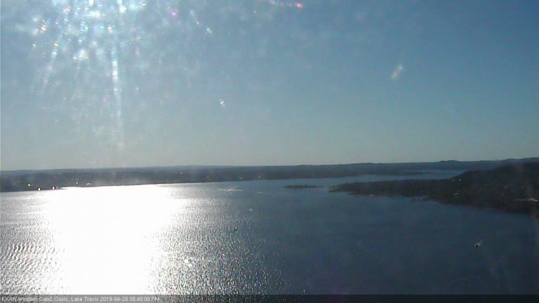 Lake Travis webcam, April 20, 2019 4:50 PM CT