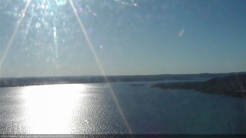 Lake Travis webcam, April 20, 2019 4:55 PM CT