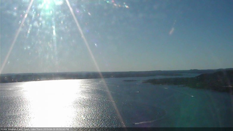 Lake Travis webcam, April 20, 2019 5:00 PM CT