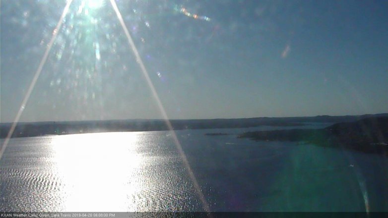 Lake Travis webcam, April 20, 2019 5:10 PM CT