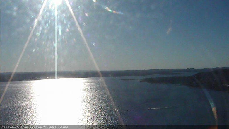 Lake Travis webcam, April 20, 2019 5:15 PM CT