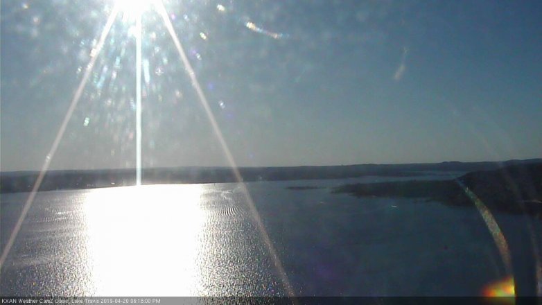 Lake Travis webcam, April 20, 2019 5:20 PM CT
