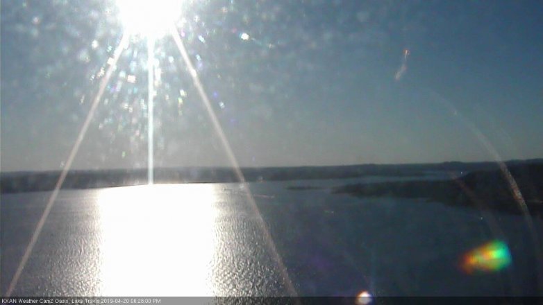 Lake Travis webcam, April 20, 2019 5:30 PM CT