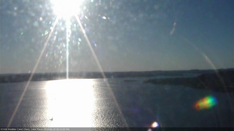 Lake Travis webcam, April 20, 2019 5:35 PM CT