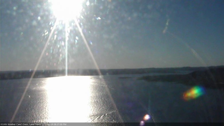 Lake Travis webcam, April 20, 2019 5:40 PM CT