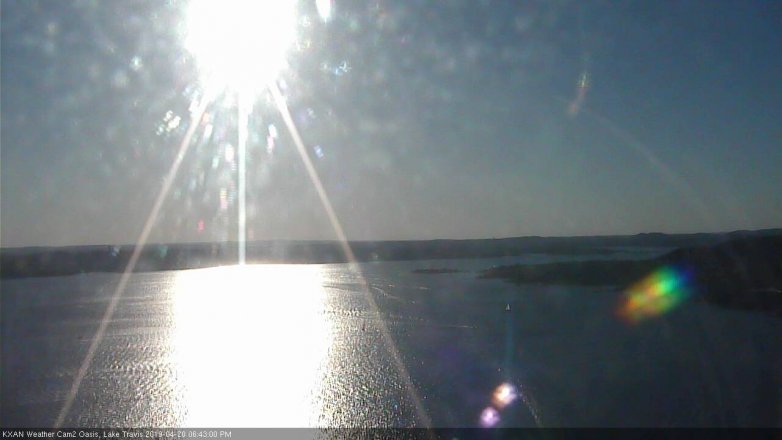 Lake Travis webcam, April 20, 2019 5:45 PM CT