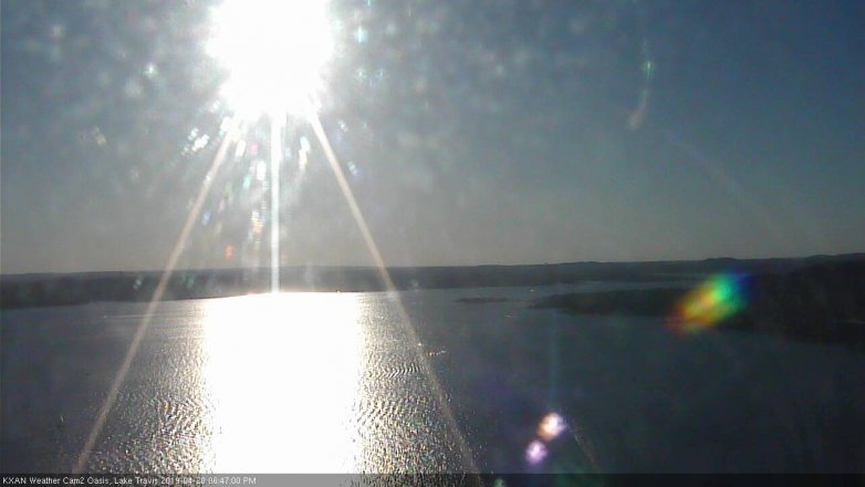 Lake Travis webcam, April 20, 2019 5:50 PM CT
