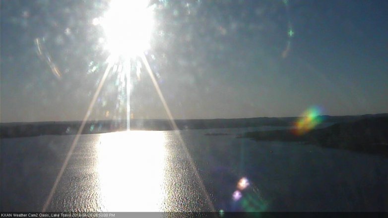 Lake Travis webcam, April 20, 2019 5:55 PM CT
