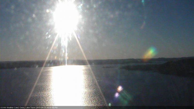 Lake Travis webcam, April 20, 2019 6:00 PM CT