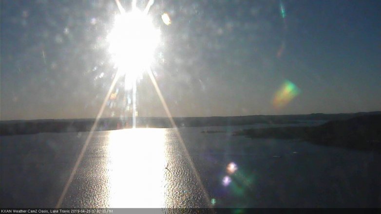 Lake Travis webcam, April 20, 2019 6:05 PM CT