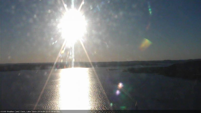Lake Travis webcam, April 20, 2019 6:10 PM CT