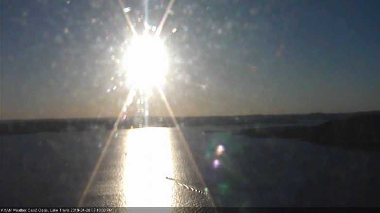 Lake Travis webcam, April 20, 2019 6:20 PM CT