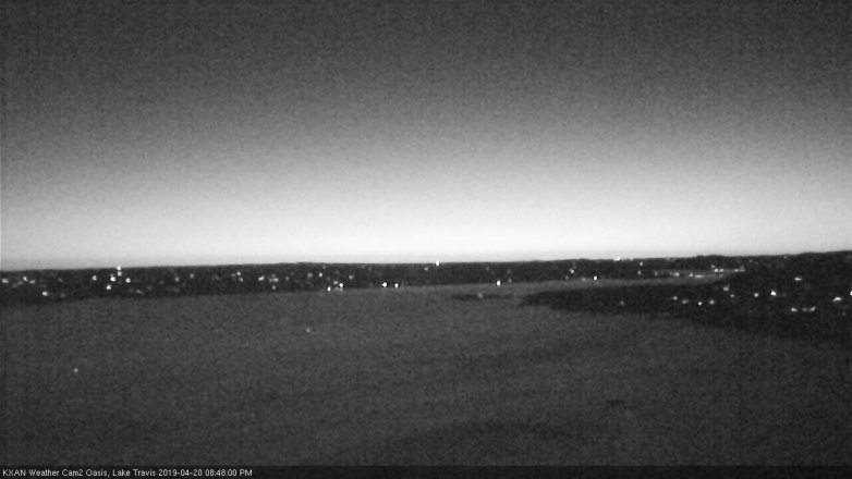 Lake Travis webcam, April 20, 2019 7:50 PM CT