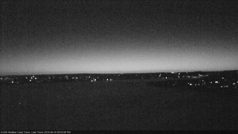 Lake Travis webcam, April 20, 2019 7:55 PM CT