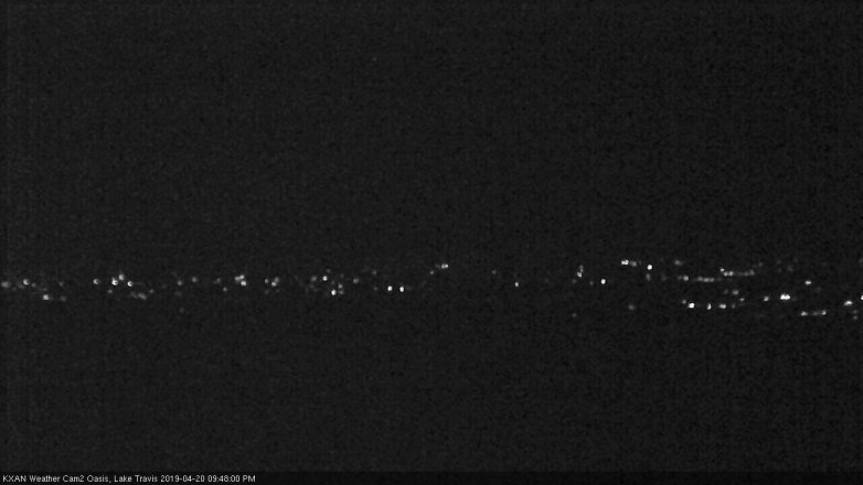 Lake Travis webcam, April 20, 2019 8:50 PM CT