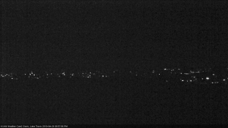 Lake Travis webcam, April 20, 2019 9:00 PM CT