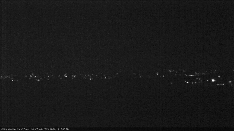 Lake Travis webcam, April 20, 2019 9:15 PM CT