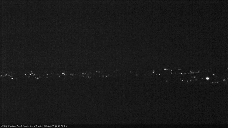 Lake Travis webcam, April 20, 2019 9:20 PM CT
