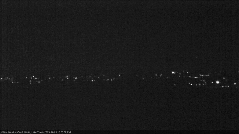 Lake Travis webcam, April 20, 2019 9:25 PM CT