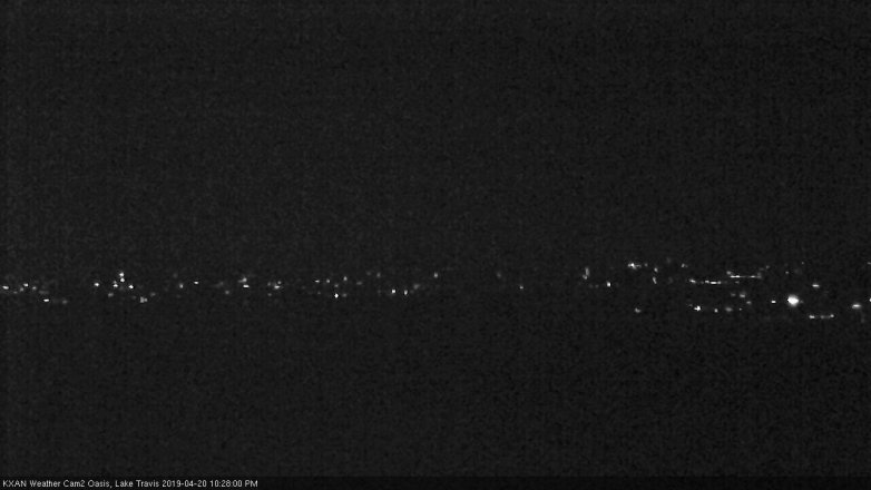 Lake Travis webcam, April 20, 2019 9:30 PM CT