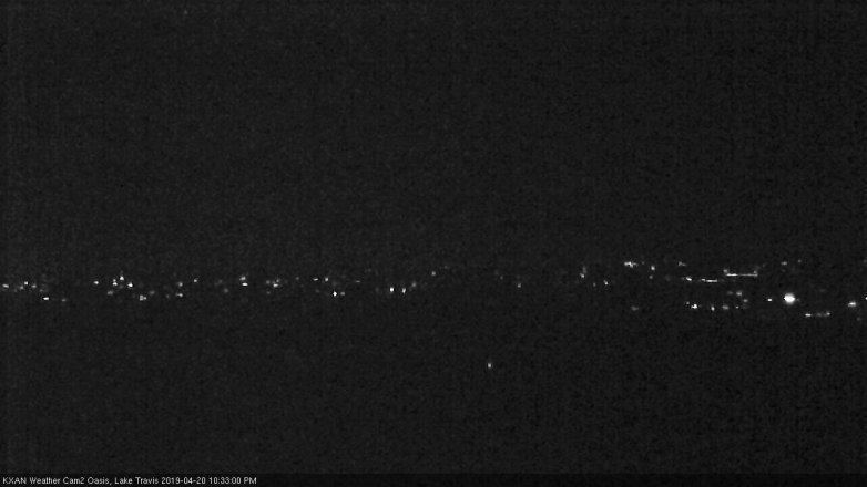 Lake Travis webcam, April 20, 2019 9:35 PM CT