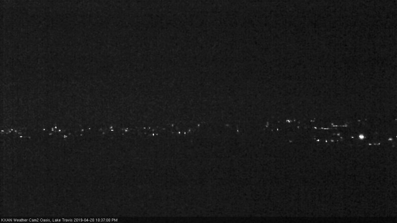Lake Travis webcam, April 20, 2019 9:40 PM CT