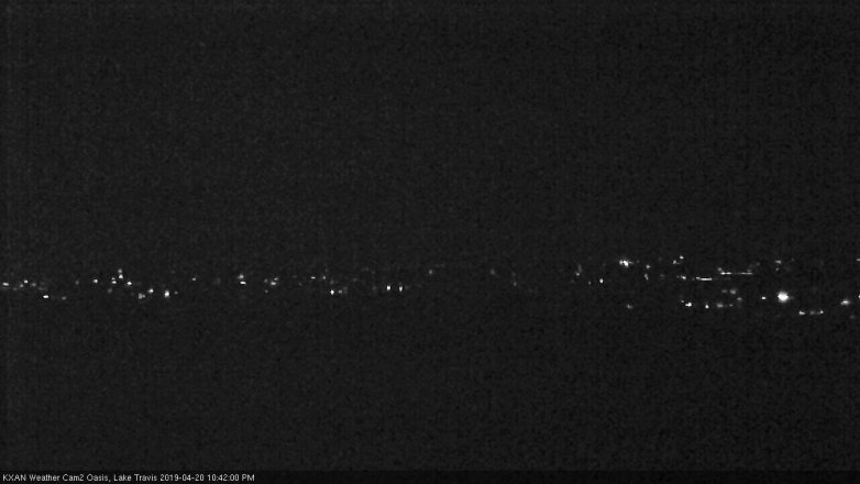 Lake Travis webcam, April 20, 2019 9:45 PM CT