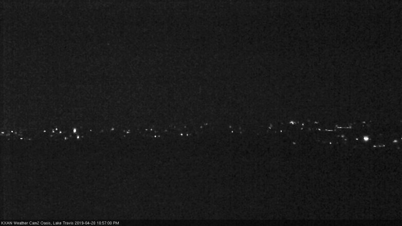 Lake Travis webcam, April 20, 2019 10:00 PM CT
