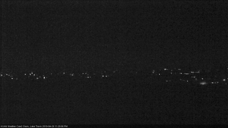Lake Travis webcam, April 20, 2019 10:30 PM CT