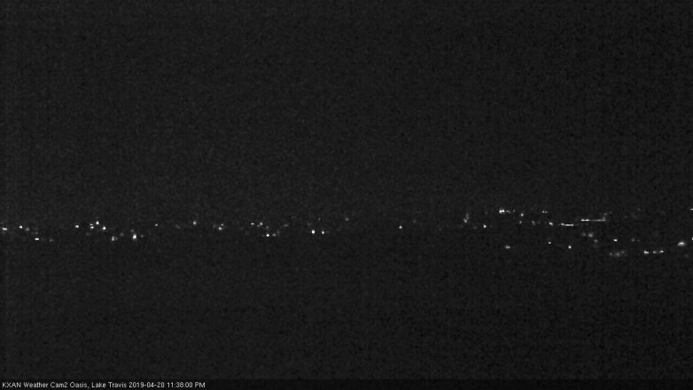 Lake Travis webcam, April 20, 2019 10:40 PM CT
