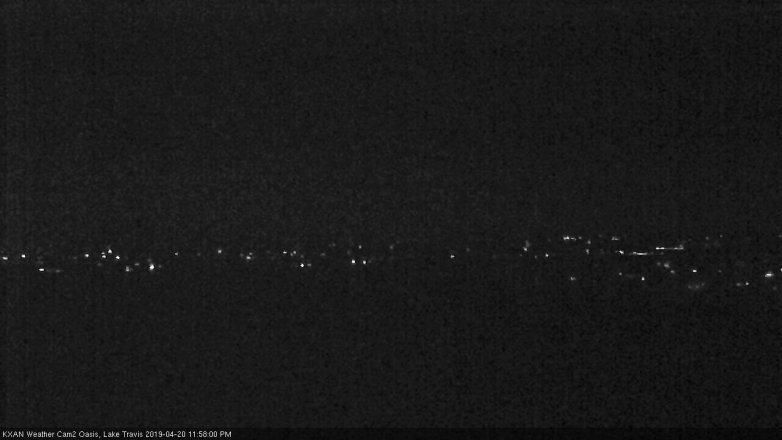 Lake Travis webcam, April 20, 2019 11:00 PM CT