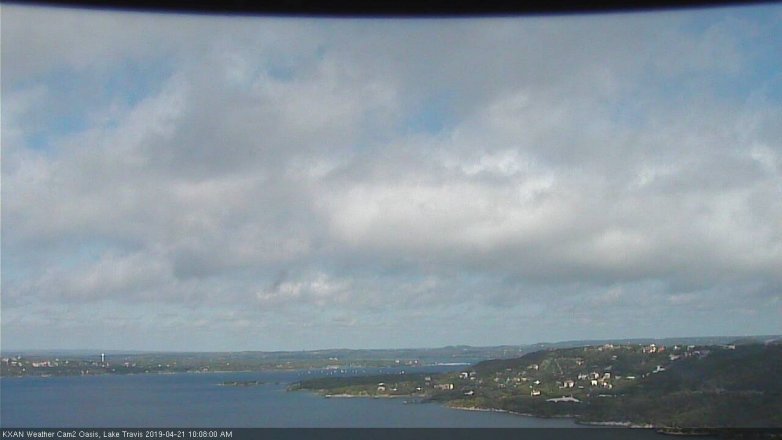 Lake Travis webcam, April 21, 2019 9:10 AM CT