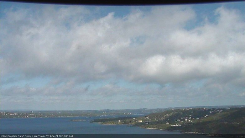 Lake Travis webcam, April 21, 2019 9:15 AM CT