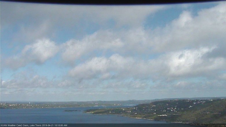 Lake Travis webcam, April 21, 2019 9:20 AM CT