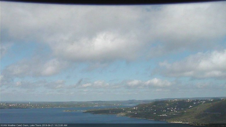 Lake Travis webcam, April 21, 2019 9:25 AM CT