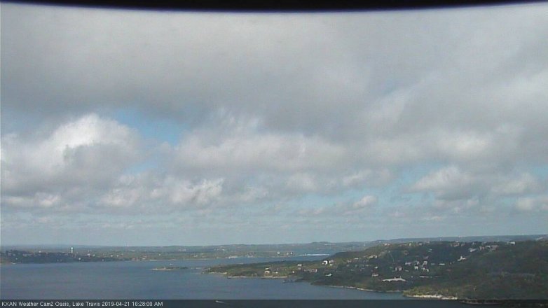 Lake Travis webcam, April 21, 2019 9:30 AM CT