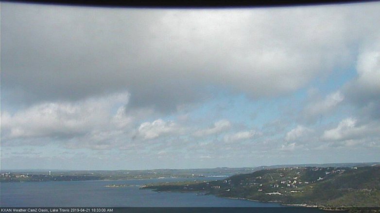 Lake Travis webcam, April 21, 2019 9:35 AM CT