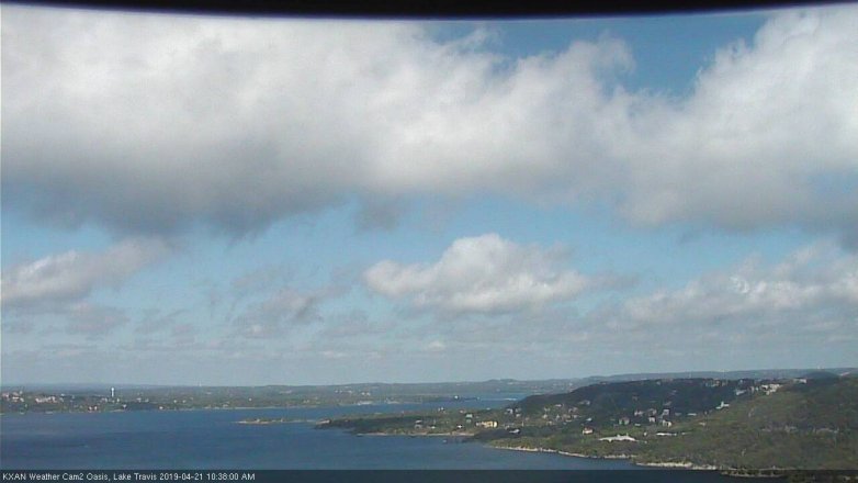 Lake Travis webcam, April 21, 2019 9:40 AM CT