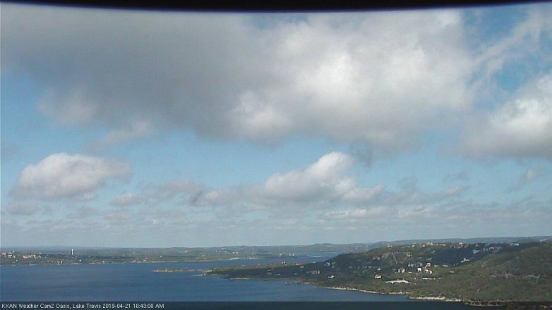 Lake Travis webcam, April 21, 2019 9:45 AM CT