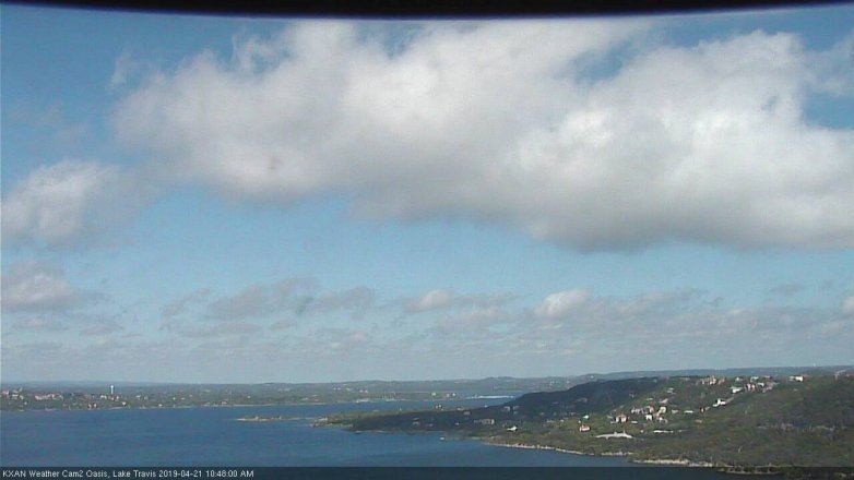 Lake Travis webcam, April 21, 2019 9:50 AM CT