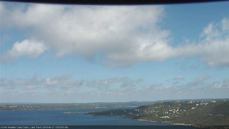 Lake Travis webcam, April 21, 2019 9:55 AM CT