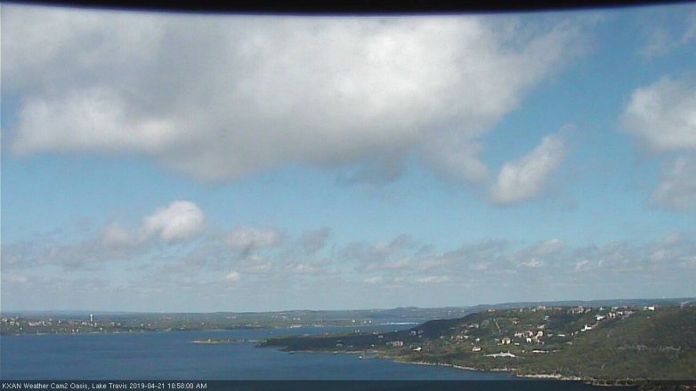 Lake Travis webcam, April 21, 2019 10:00 AM CT