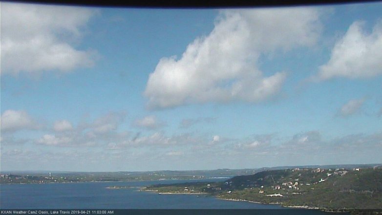 Lake Travis webcam, April 21, 2019 10:05 AM CT