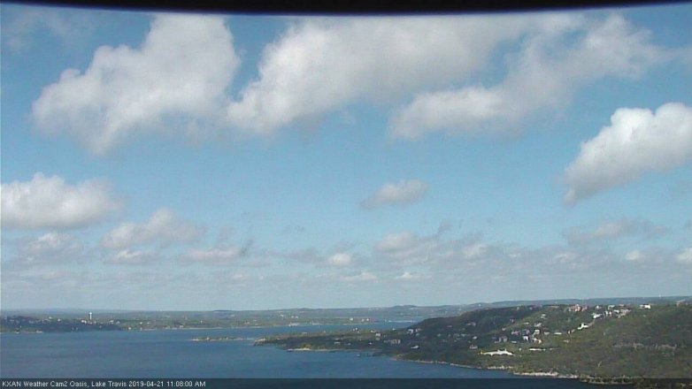 Lake Travis webcam, April 21, 2019 10:10 AM CT