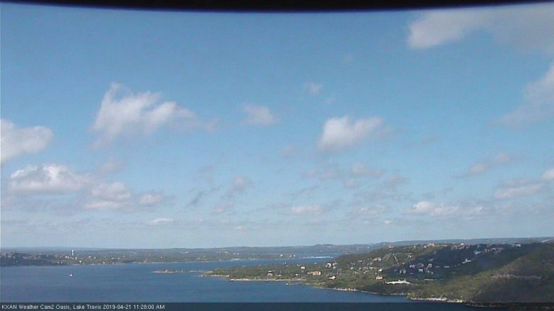 Lake Travis webcam, April 21, 2019 10:30 AM CT