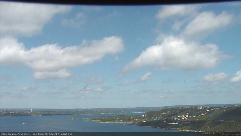 Lake Travis webcam, April 21, 2019 10:50 AM CT